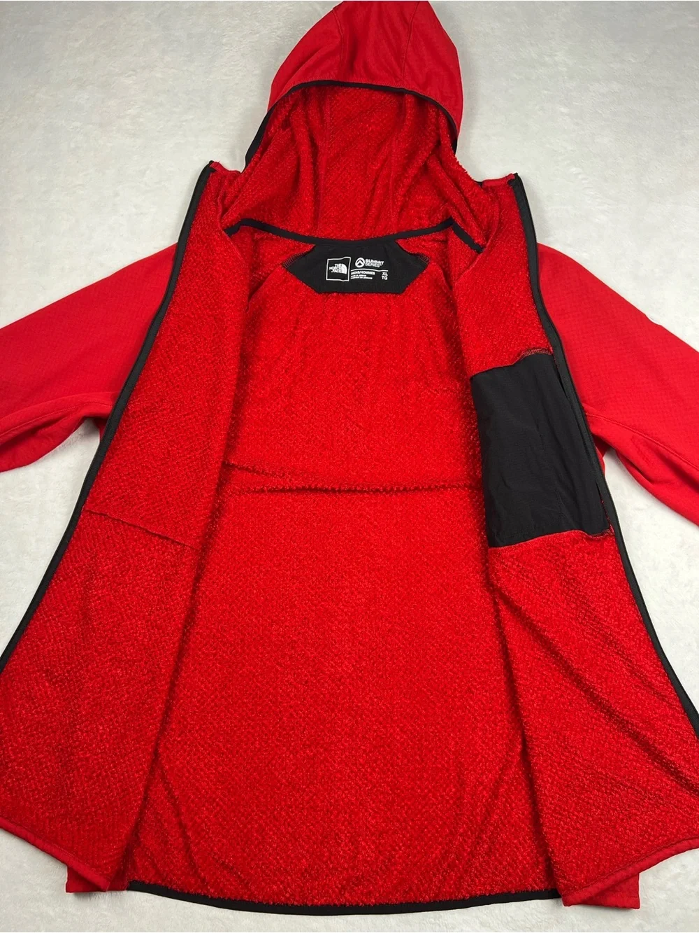 The North Face Summit Series FUTUREFLEECE Full Zip Hoodie Mens XL Red Fleece
